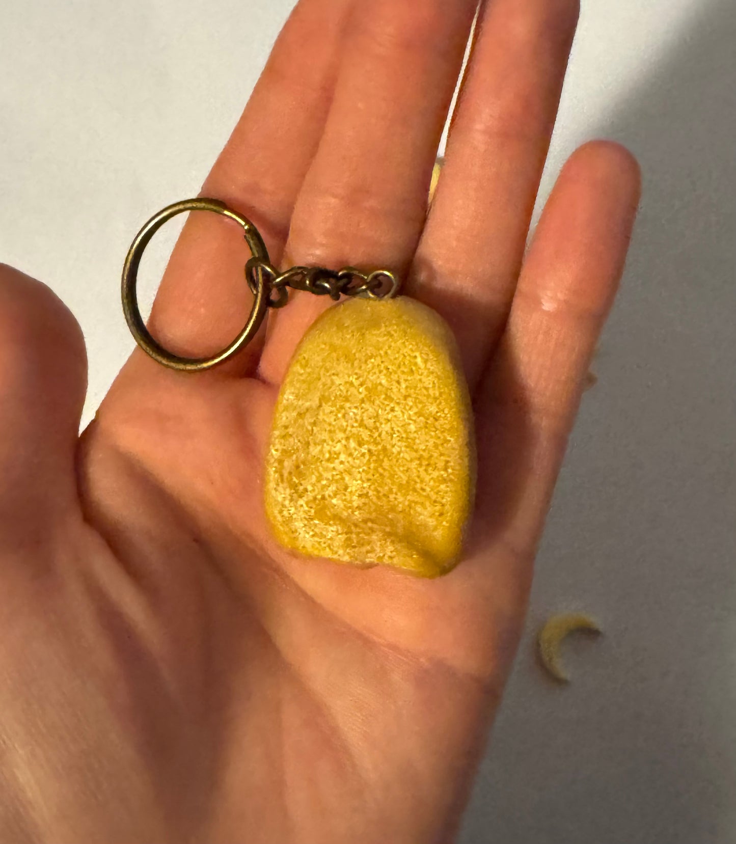 Ghost Frosted Sugar Cookie Clay Glow in the Dark Keychain