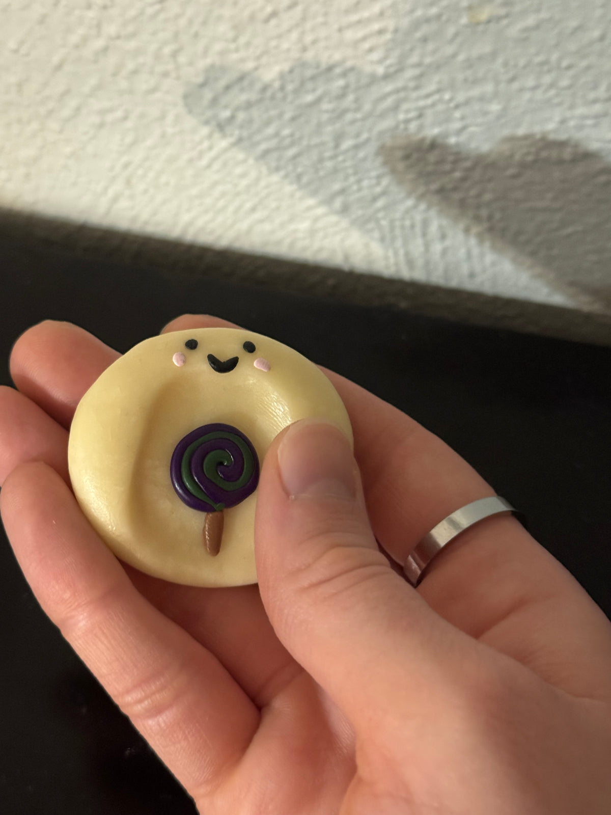Halloween Candy Ghost Worry Stone