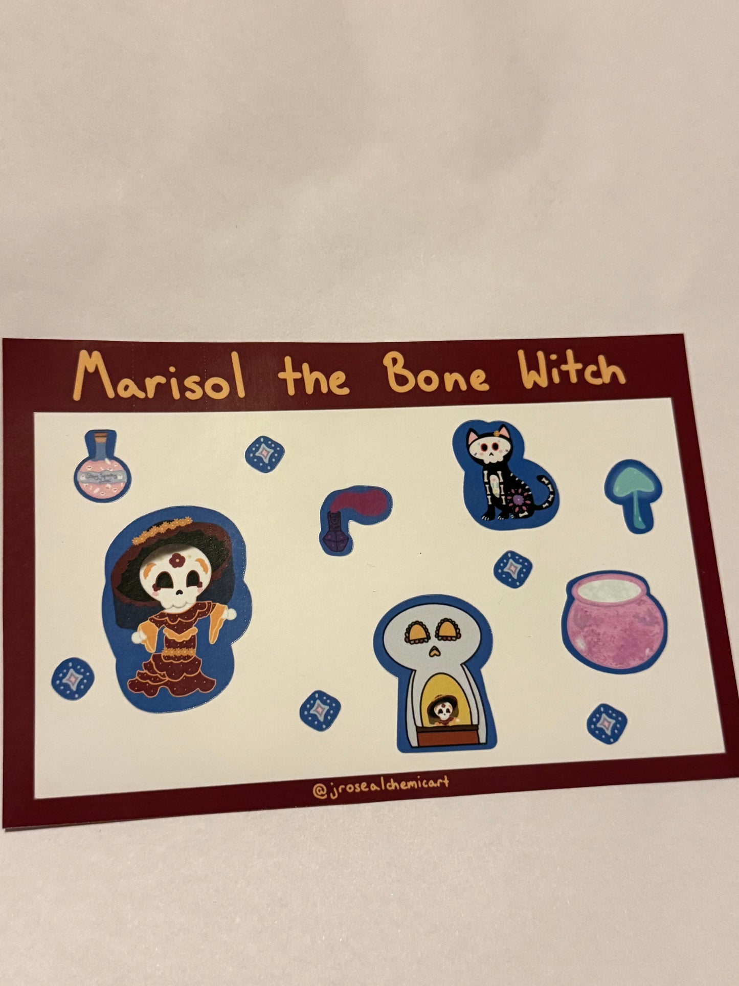 Marisol the Bone Witch Glossy Sticker Sheet