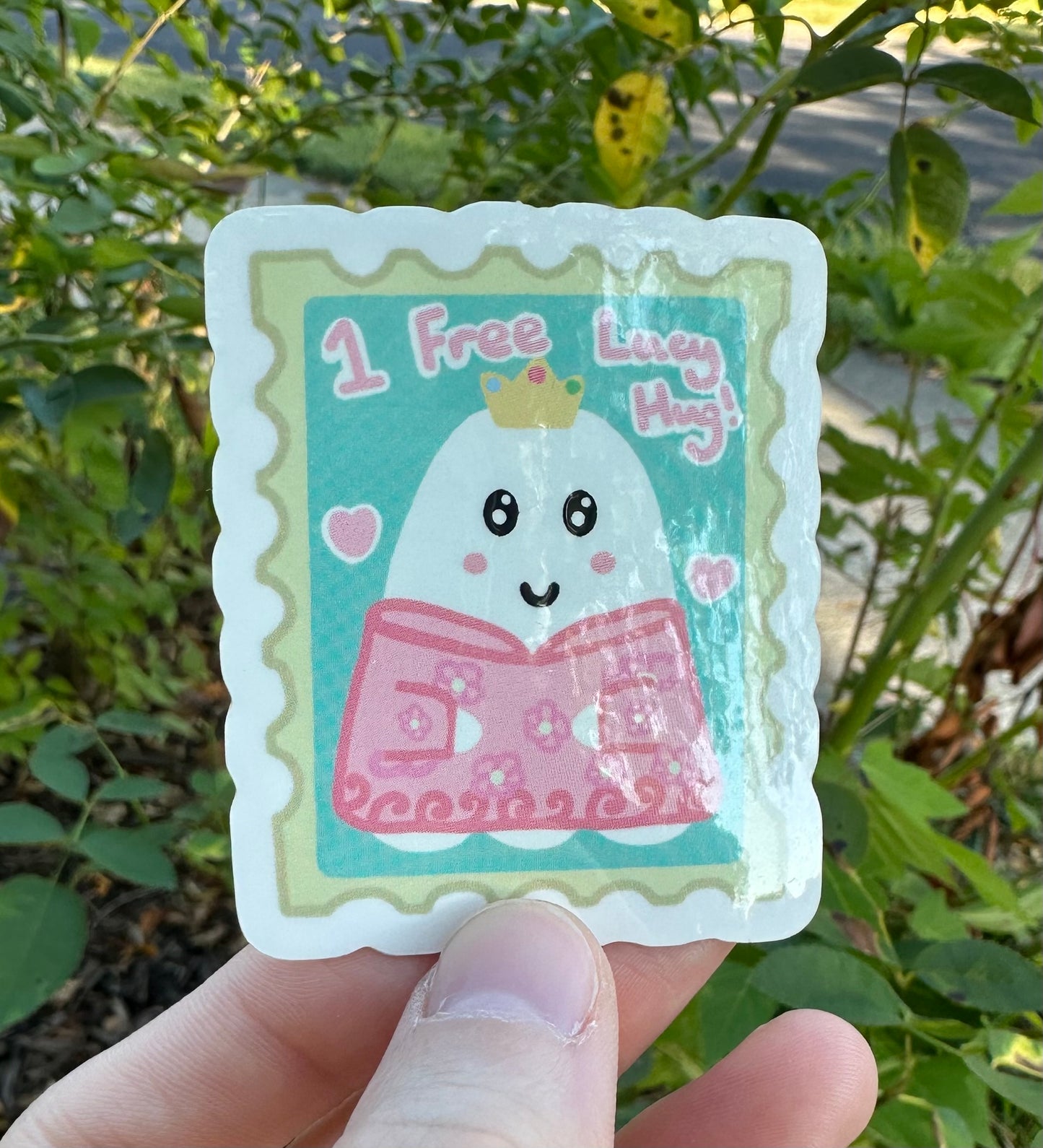 Ghost Princess Lucy Free Hug Ticket Vinyl Sticker