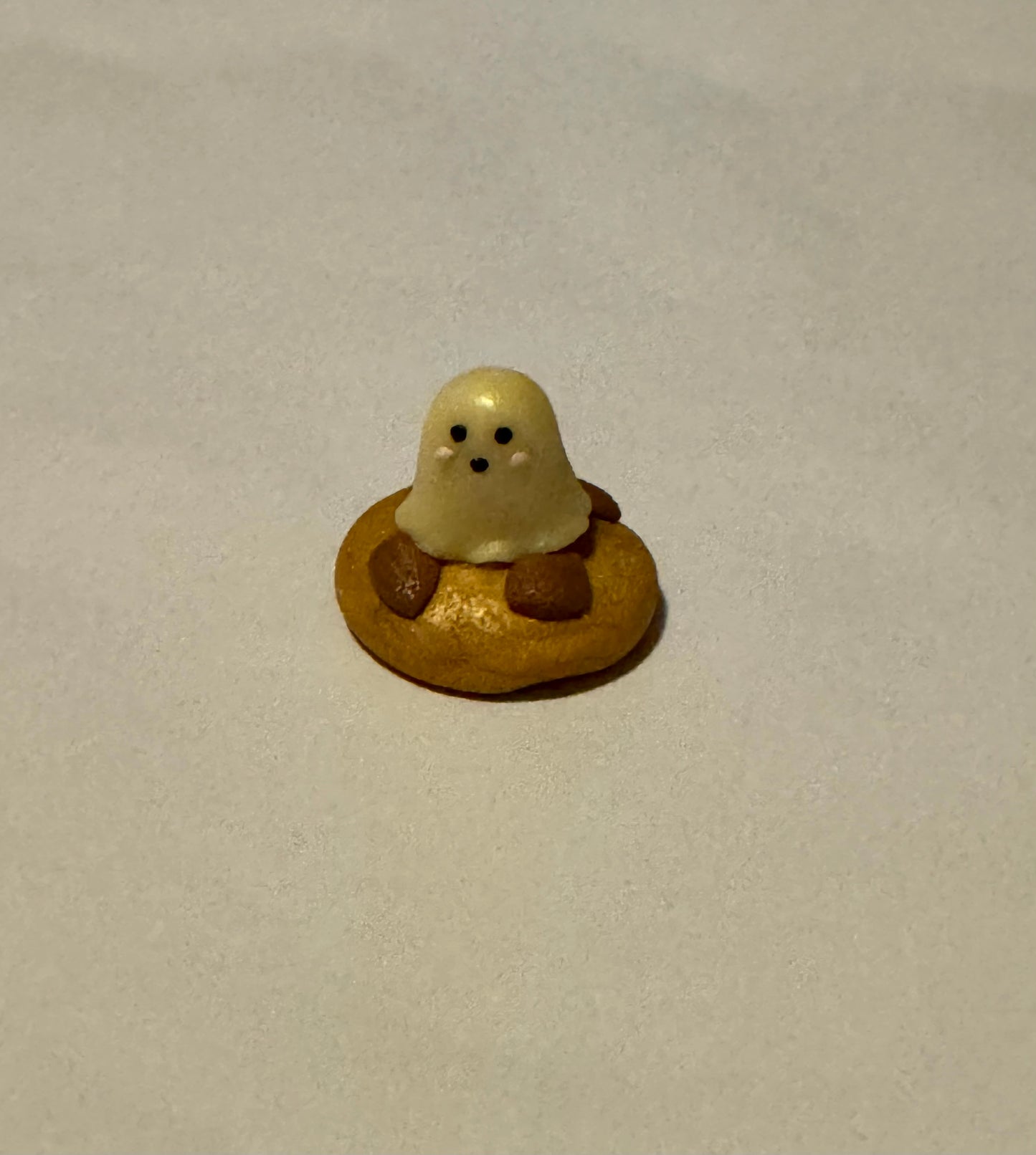 Mini Clay Chocolate Chip Cookie Ghost Friend