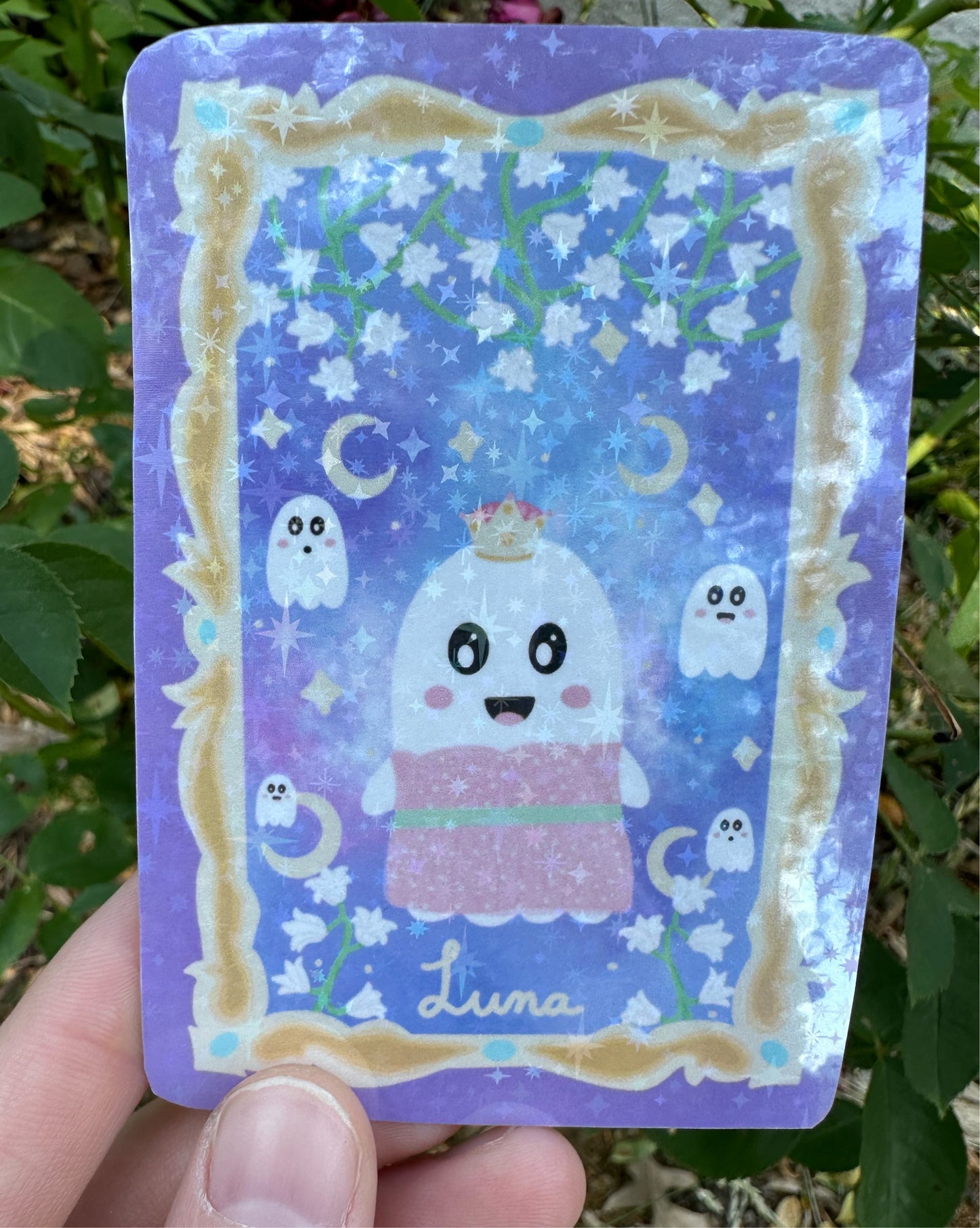 Spooky Ghost Portrait Vinyl Sticker