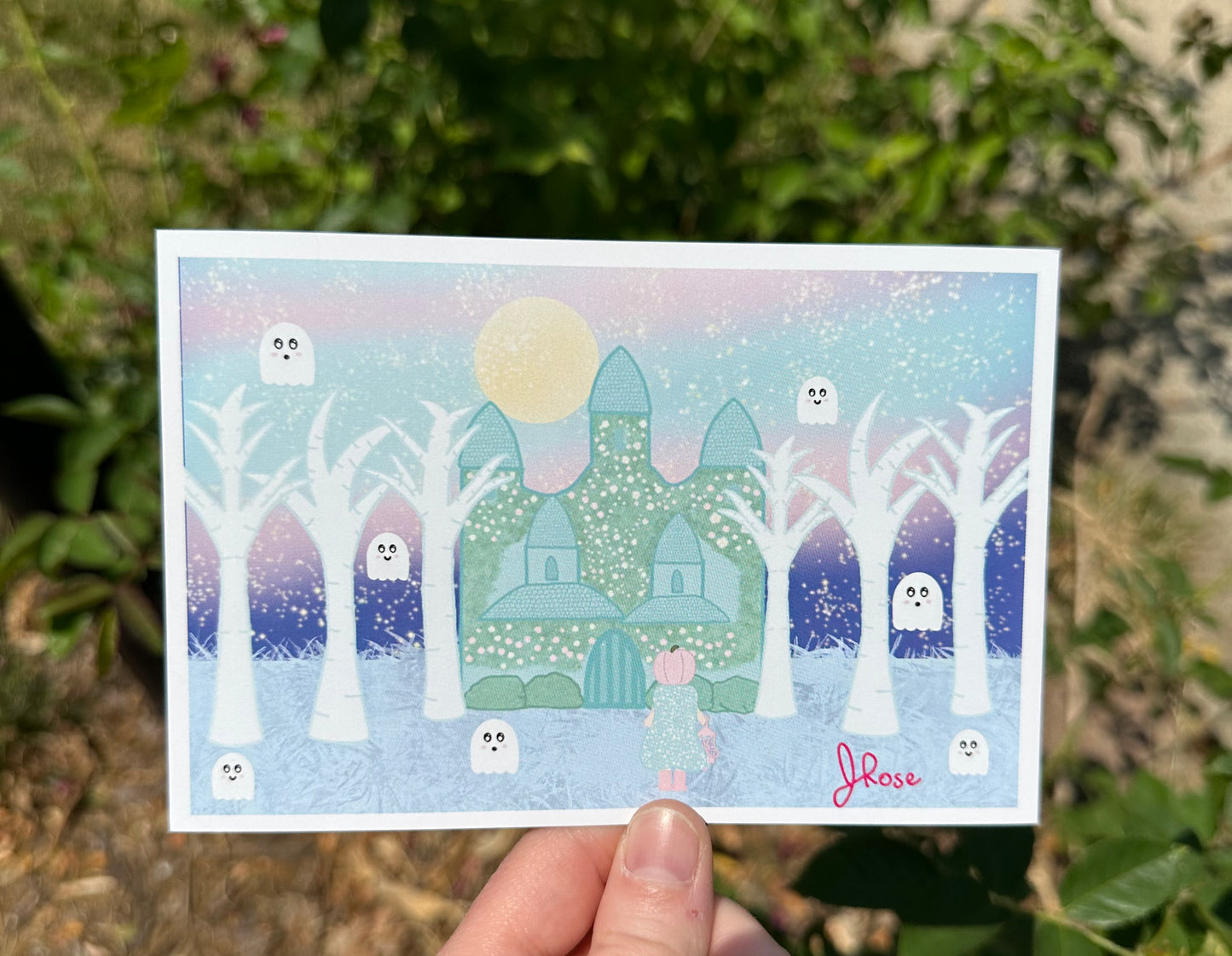 Spookfall Hollow Coral Castle Art Print