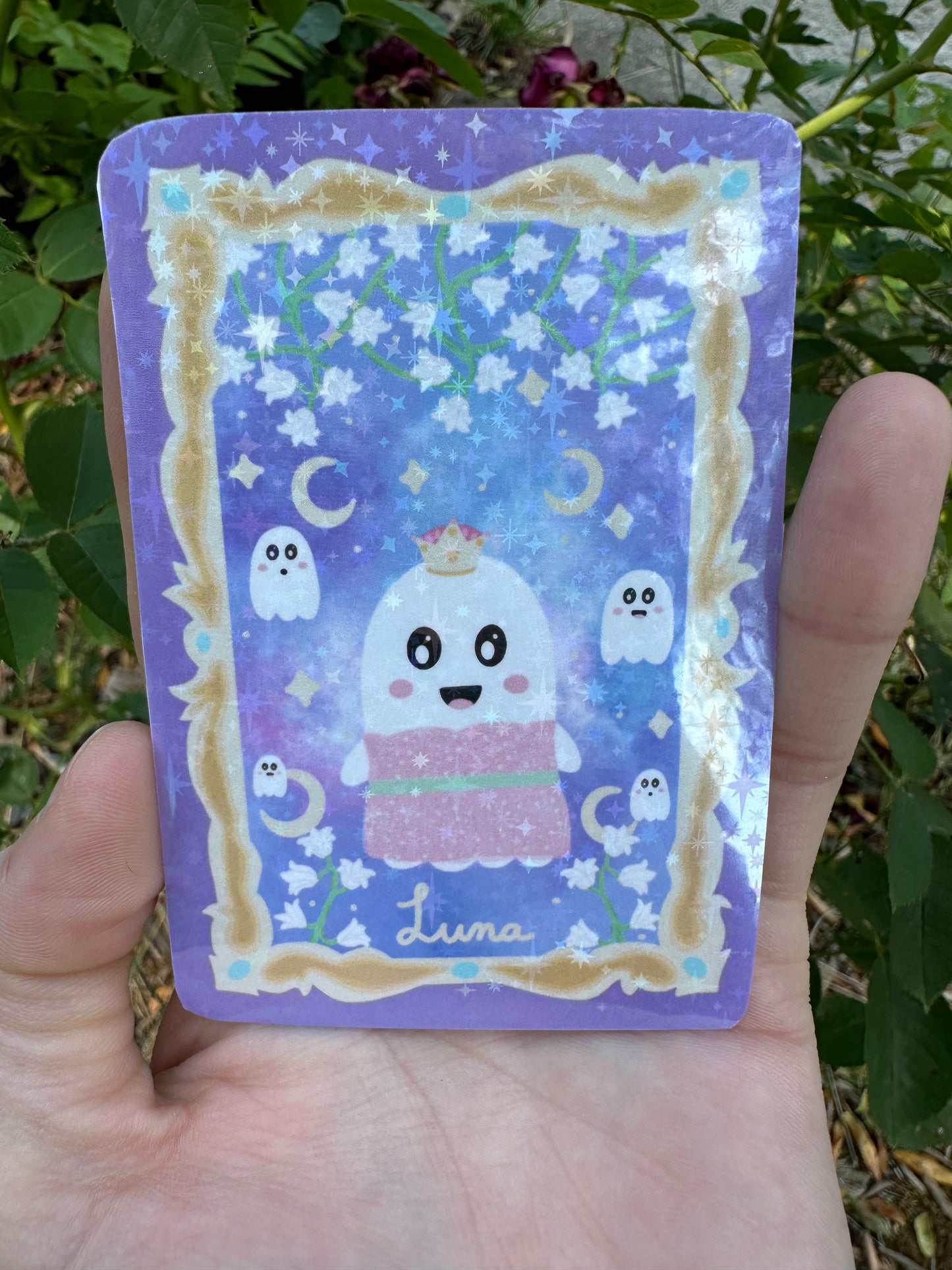 Spooky Ghost Portrait Vinyl Sticker